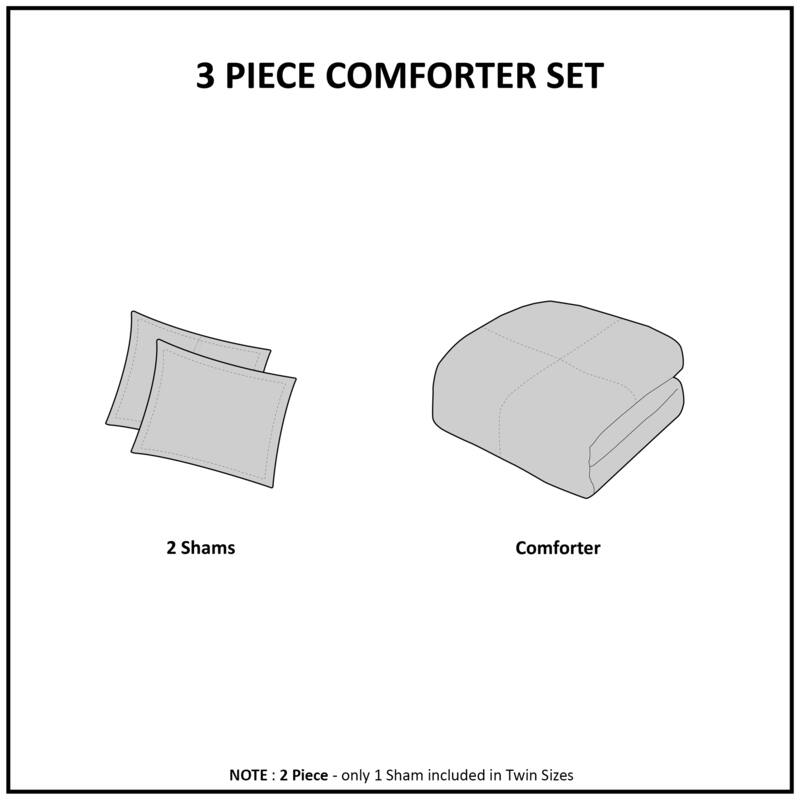 Madison Park Essentials Hartford Plaid Gray 3M Scotchgard Moisture Wicking Down Alternative Comforter Set