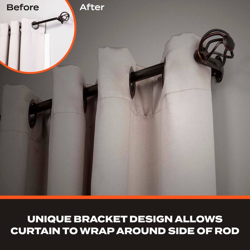Sun Zero Cage 3/4" Decorative Room Darkening Curtain Rod