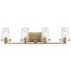 preview thumbnail 2 of 4, Kichler Lighting Alton 33.75 in. 4-Light Champagne Bronze Vanity Light with Clear Seeded Glass