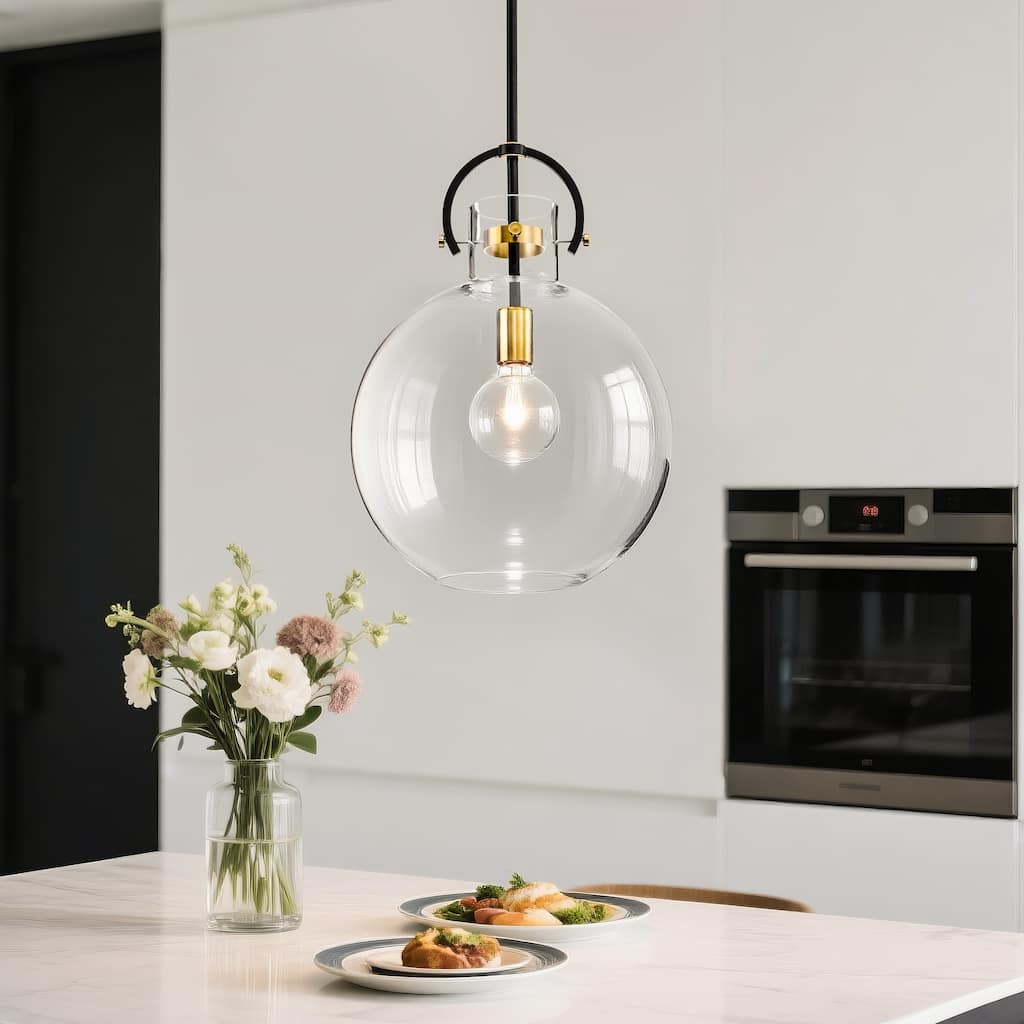 Oil Rubbed Bronze and Antique Gold 1-light Pendant