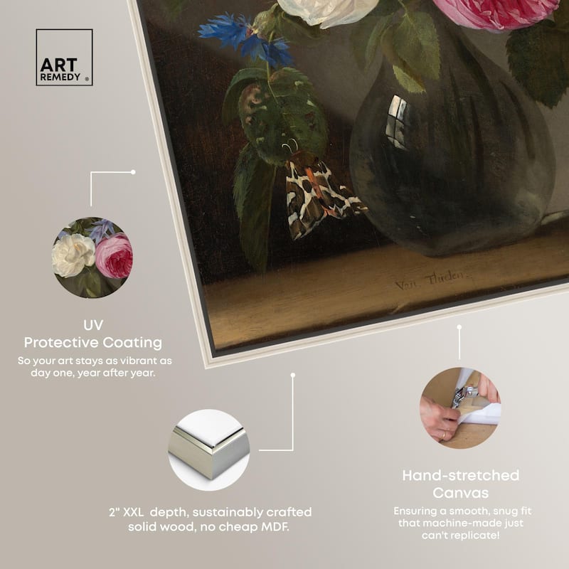 Roses and a Tulip Canvas by Art Remedy