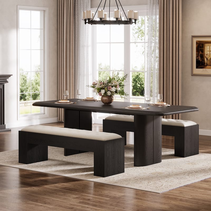 55" Upholstered Dining Bench, Long Table Seat for Living Room