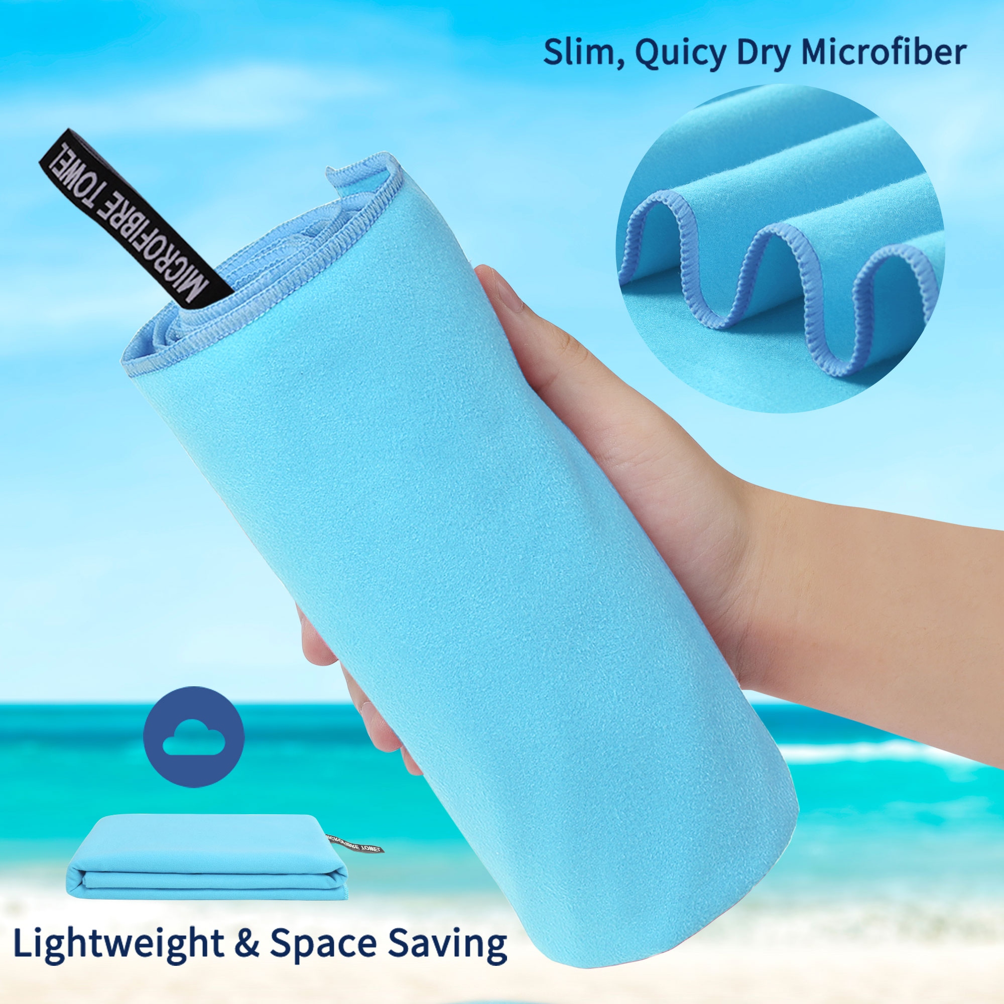 Sand-Free Beach Towel, Microfiber, 30
