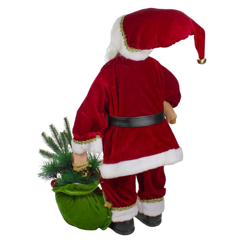 2' Standing Santa Christmas Figure with Presents and a Naughty or Nice List