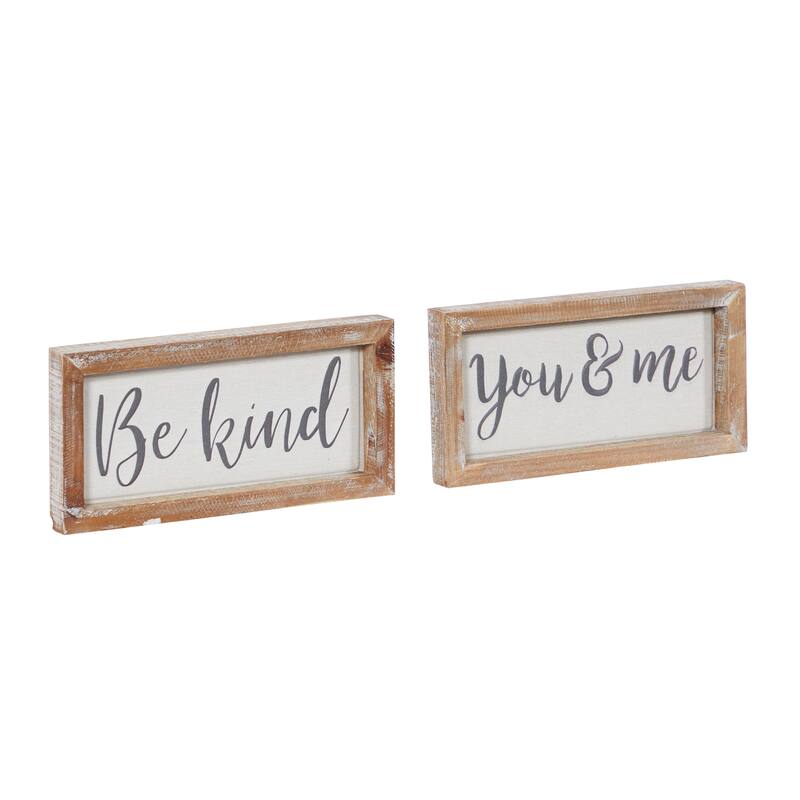 Brown Iron Farmhouse Wall Decor Text (Set of 2)