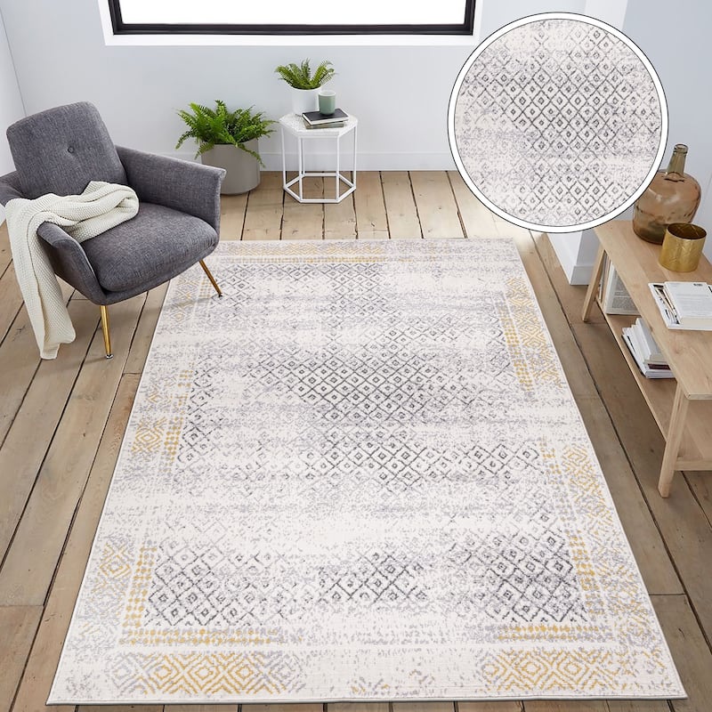 World Rug Gallery Bohemian Geometric Area Rug