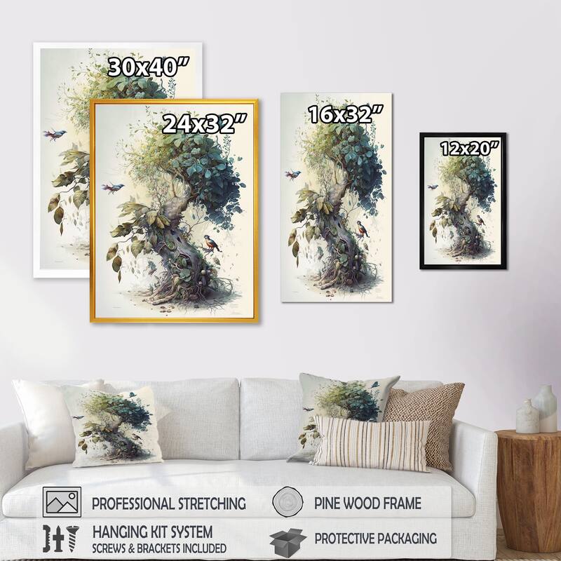 Designart 'Tree In Nature' Tree Canvas Wall Art On Sale Bed Bath