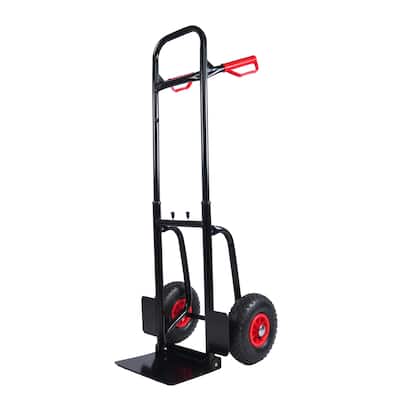 Heavy-Duty Manual Truck with Double Handles, Steel Trolley and Rubber Wheels