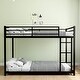 preview thumbnail 2 of 3, Metal Twin over Full Bunk Bed with Noise Reduction and Safety Features
