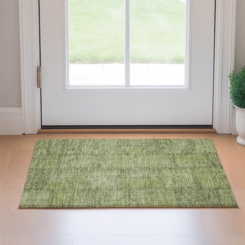 Premium Washable Super Soft Viintage Traditional Mayfield Rug - Fern - 1' 8" x 2' 6" - Rectangle