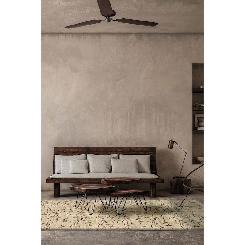 ECARPETGALLERY Hand-knotted Opulence Light Green Wool Rug - 8'0 x 10'0