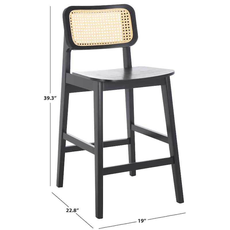 SAFAVIEH Luz Cane 25-inch Counter Stool - 19"W x 23"D x 39"H