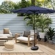 preview thumbnail 6 of 69, Lopes 9-foot Patio Umbrella with Bronze Finish Base Weight Stand Included Navy Blue