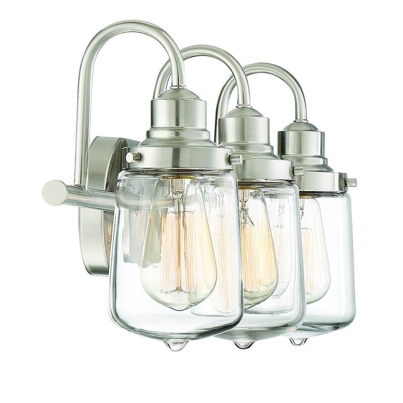 Trade Winds Martina 3-Light Bathroom Vanity Light in Brushed Nickel