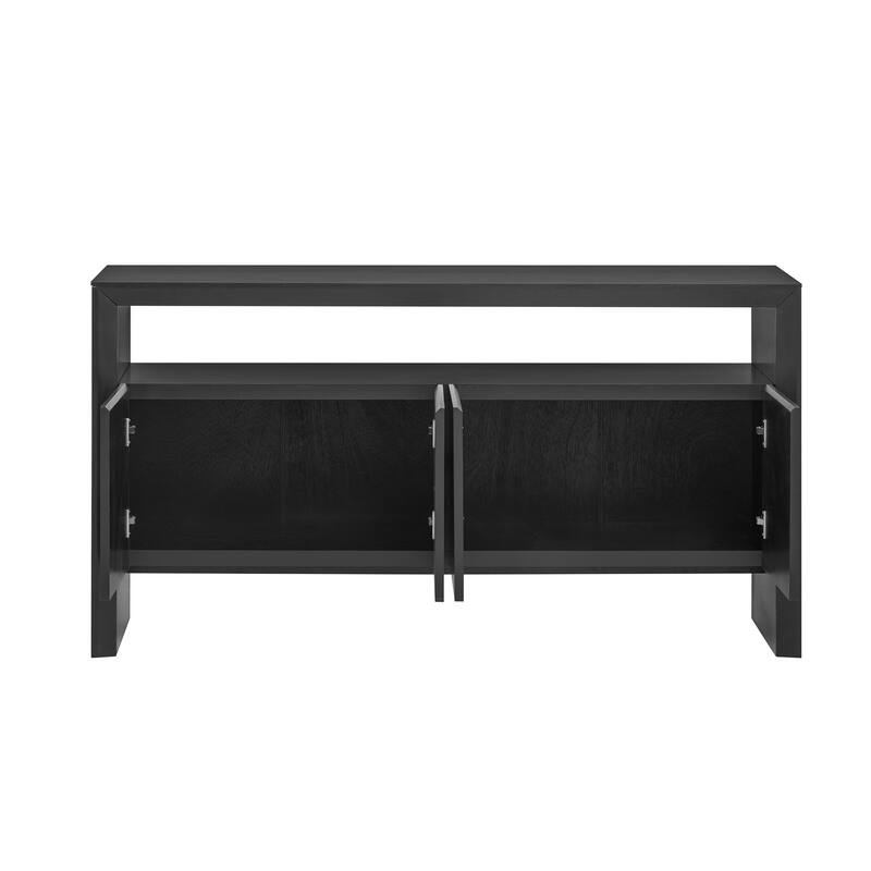 Modern Minimalist Sideboard, Entryway Cabinet, Media Cabinet with Open Shelves, for Living Room, Hallway and Dining Room