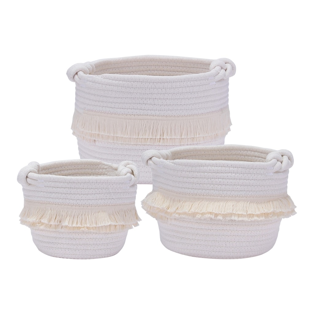 3 Packs Storage Basket, Shelf Closet Storage Bin for Clothes, Organizer Bin for Home Decor