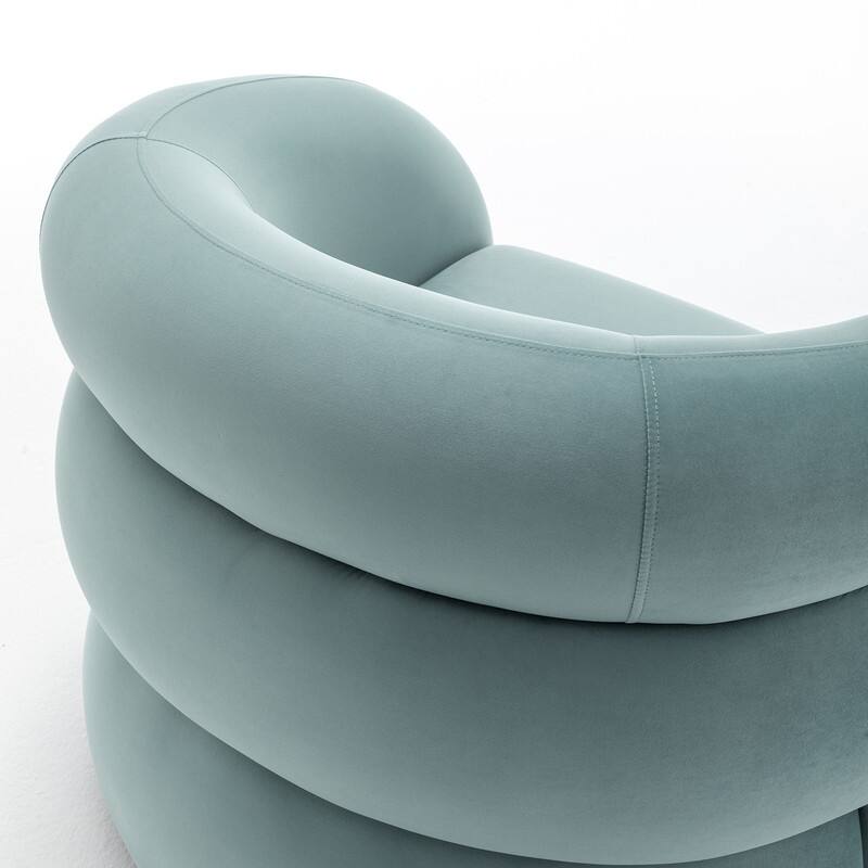 SEYNAR Modern Glam Velvet 360 Degree Swivel Accent Armchair with Tufted Back Set of 2