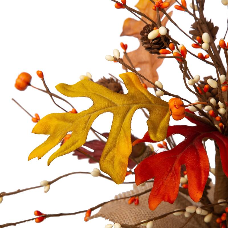 Glitzhome Pinecone Berry Table Tree Fall Harvest Xmas Centerpieces