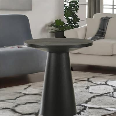 20" Round Console Table- Black - N/A