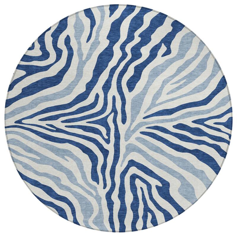 Machine Washable Indoor/ Outdoor Modern Prints Chantille Rug