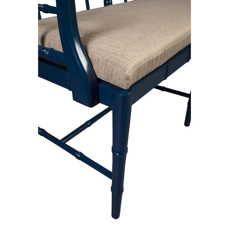 Furniture Classics Blue Mahogany Cane Seat Belleville Settee