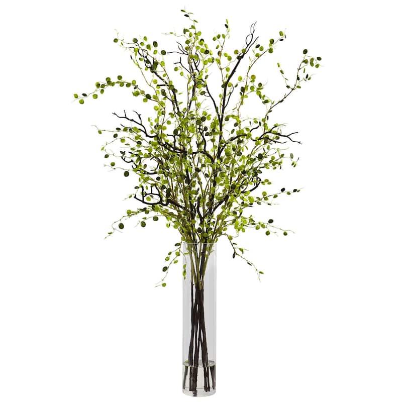 Tall Willow Arrangement in Vase - 42" Decorative Faux Floral DÃ©cor for Home Living Room Office - 42