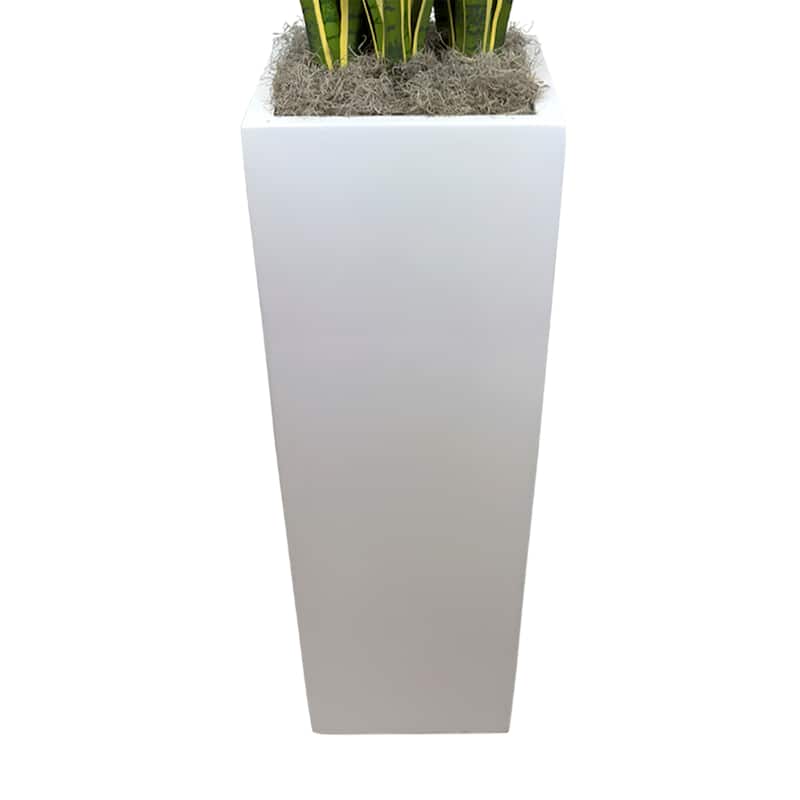 6 ft Faux Snake Plant in Fiberstone Pot - Green