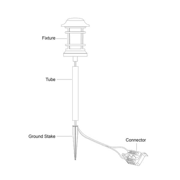 dimension image slide 1 of 2, Vaxcel Lighting T0756 Westmont 12V Outdoor Landscape LED Path Light