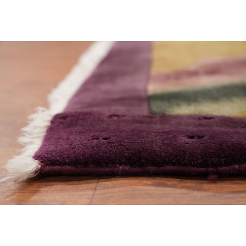 Hand Knotted Oriental 100% Wool Carpet Traditional Floral Green Art Deco Area Rug - 17' 0'' X 11' 11''