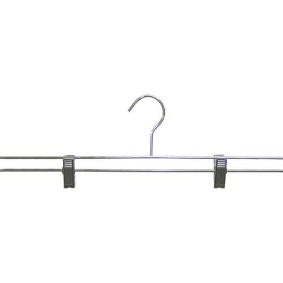 Large Heavy Gauged Polished Chrome Fabric/Rug/Linen Hanger (Box of 12)