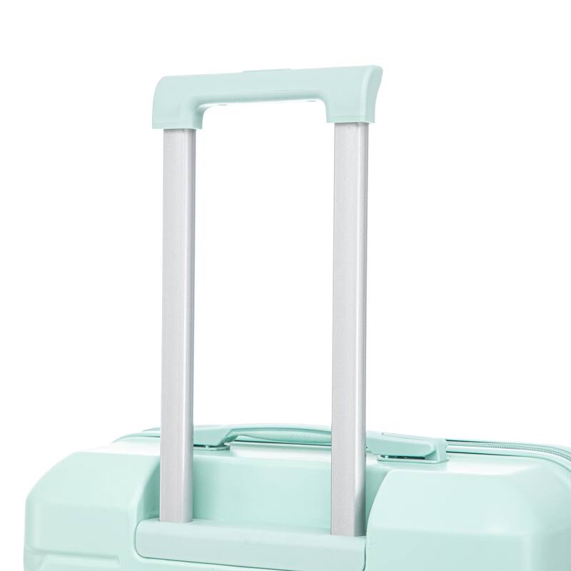 20"/24"/28" 3-Piece, Modern Luggage Sets with Retractable Handle and Combination Lock, for Boarding Travel, Mint Green
