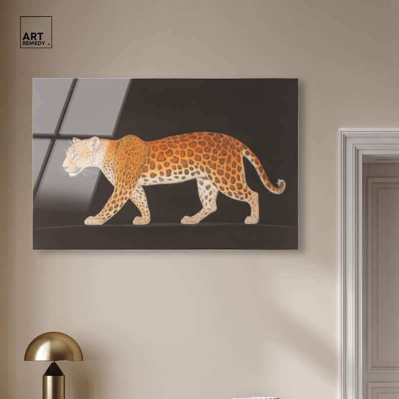 Golden Leopard Acrylic by Art Remedy, Ready to Hang