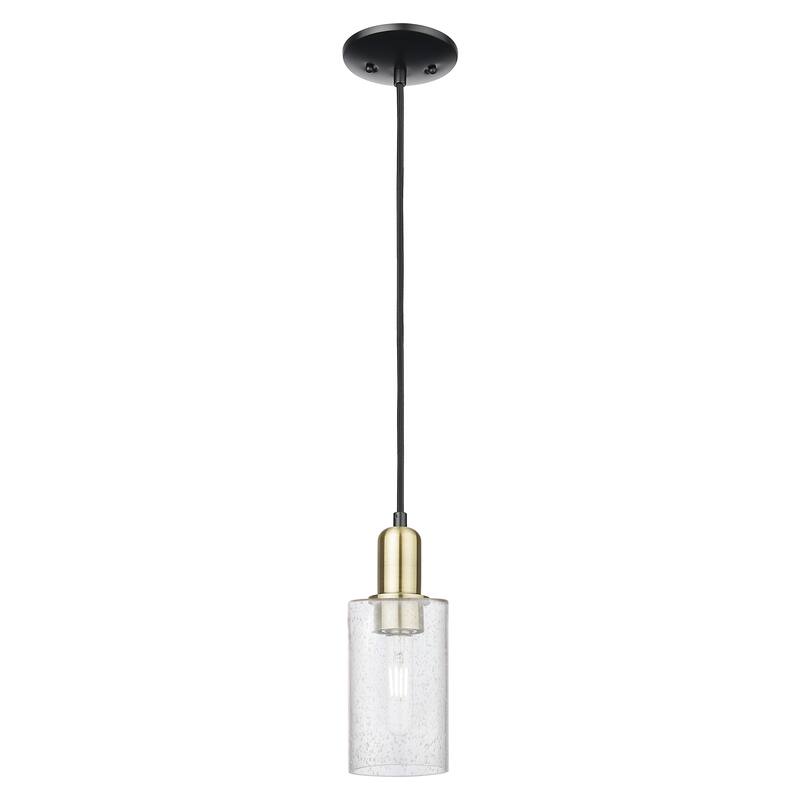 Innovations Lighting Endless Possibilities Arcadia - Clymer - 1 Light 4" Cord Hung Mini Pendant - Black Antique Brass/Seedy