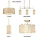 preview thumbnail 14 of 26, Tifany Modern Gold 3-Light Drum Glass Chandelier Semi-Flush Mount Ceiling Light