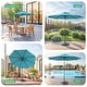 preview thumbnail 50 of 57, BONOSUKI LED Patio 9Ft Market Umbrella,Outside Deck Table Umbrella