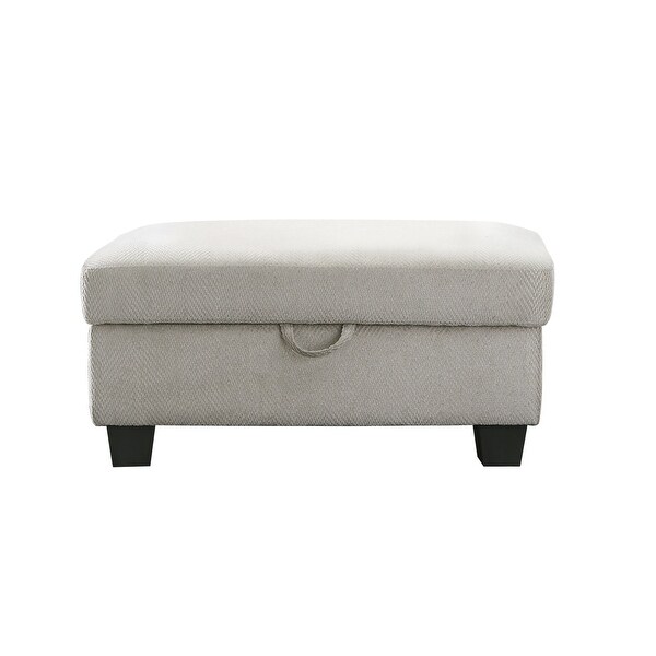 Whitson Stone Upholstered Storage Ottoman. Opens flyout.