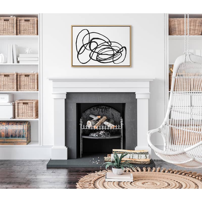 Kate and Laurel Sylvie Ring of Light 2 Framed Canvas by Nikki Chu