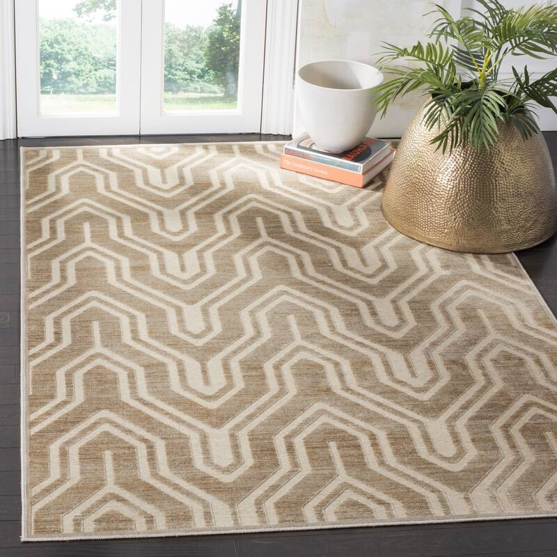 SAFAVIEH Paradise Flavie Modern Viscose Rug - 7'6" x 10'6" - Soft Anthracite/Cream