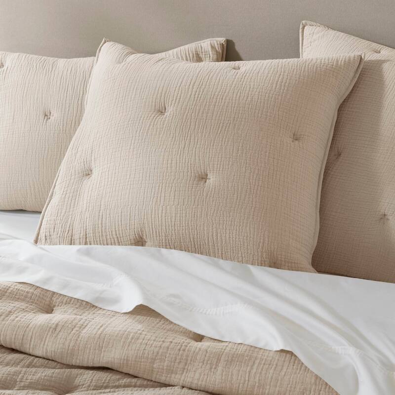 Harbor House Breeze Cotton Gauze Embroidered Quilt Set