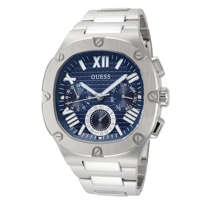 Guess Men's Headline 42mm Quartz Watch GW0572G1 - Silver-Tone - N/A
