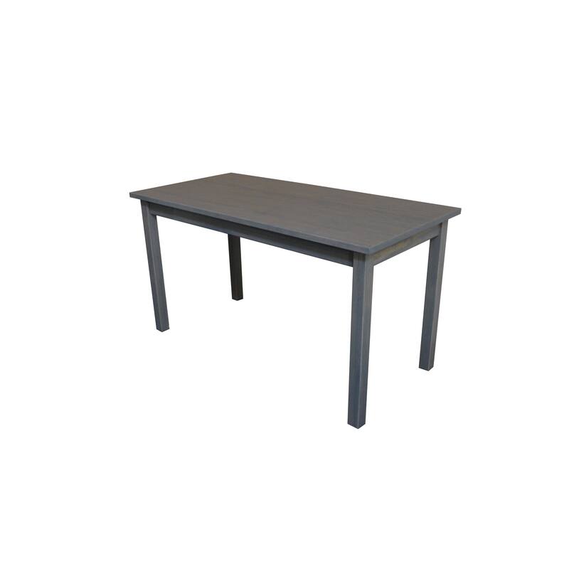 HomeRoots 60" Gray Solid Wood Dining Table - 60.00 in. x 30.00 in. x 27.00 in.