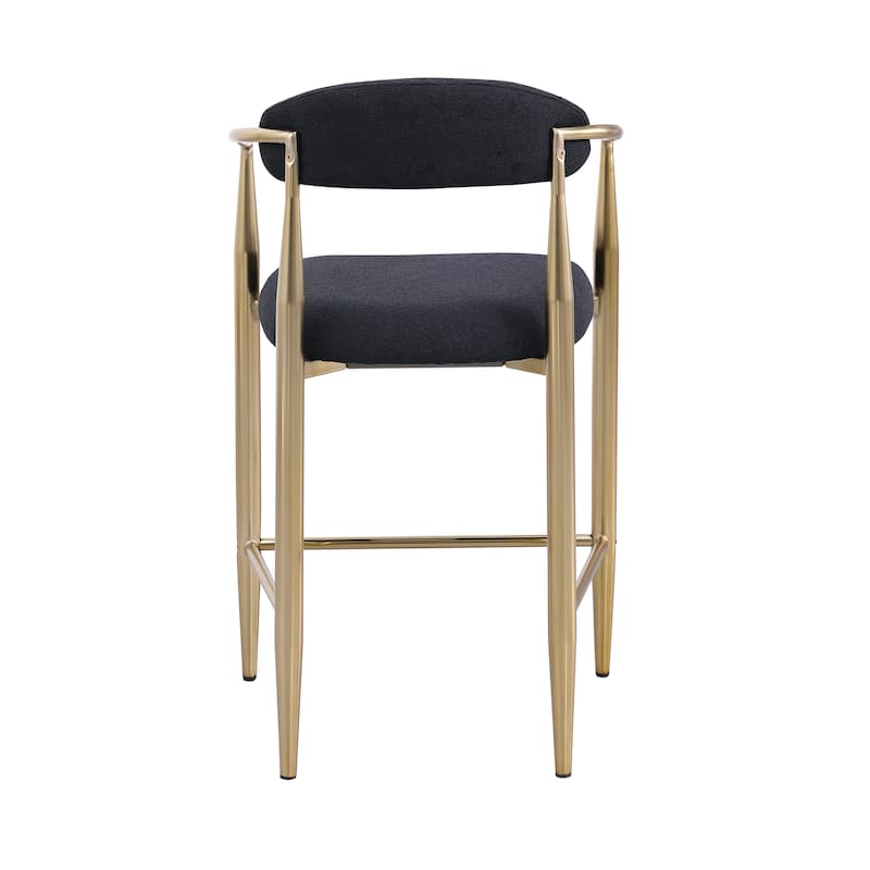Ostweer Furniture Modern Boucle Bar Stools Set of 2 - White