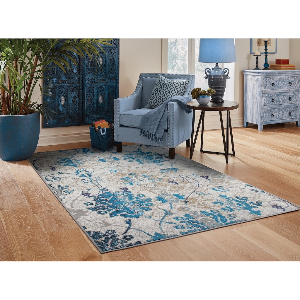 Copper Grove Pantin Distressed Grey Area Rug