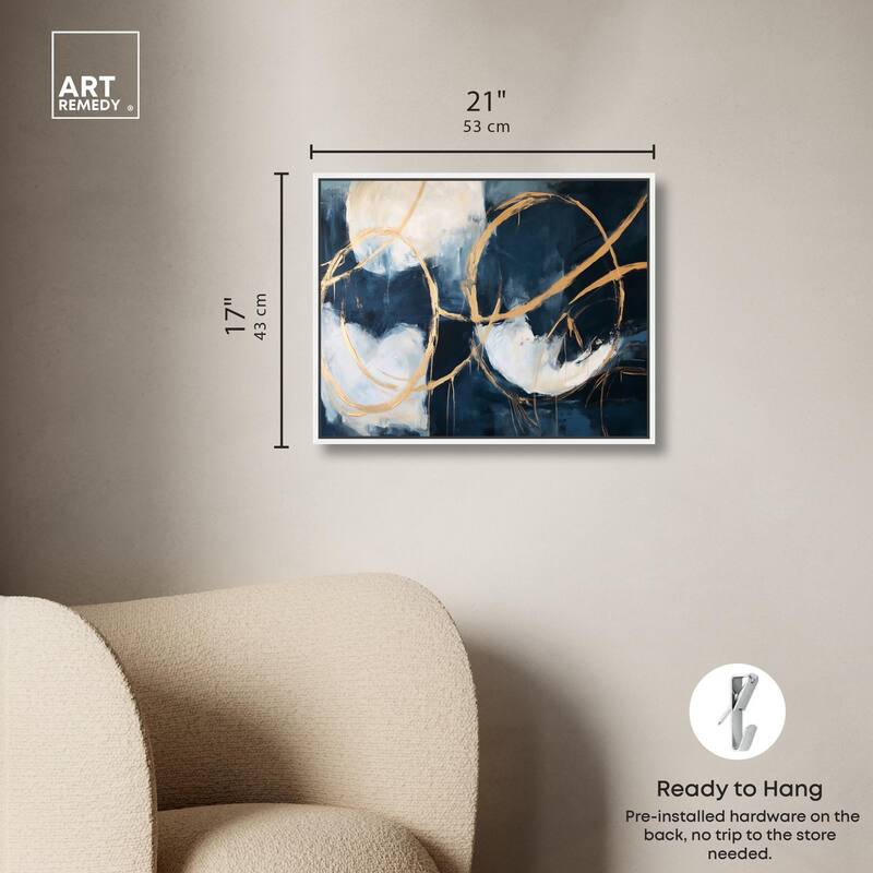 Gold Loops Canvas by Art Remedy