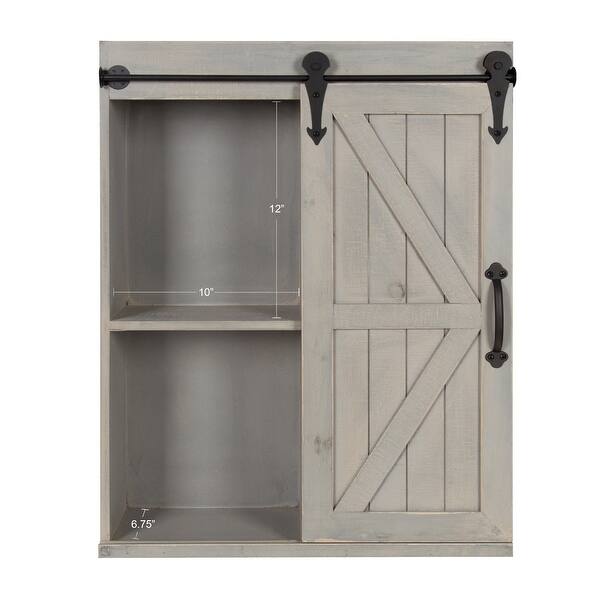 Shop Kate And Laurel Cates Wood Wall Storage Cabinet With Sliding