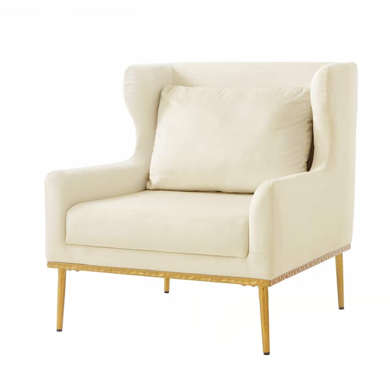 Modern Armchair Velvet Accent Chair Reading Chair Single Sofa Chair for Living Room