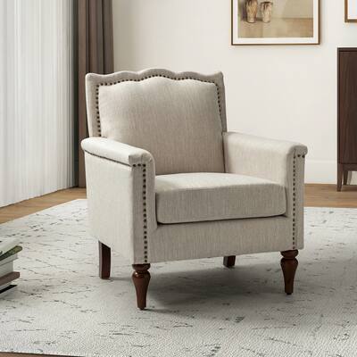 Giul Wooden Upholstered Armchair with Built-in Sinuous Spring by HULALA HOME