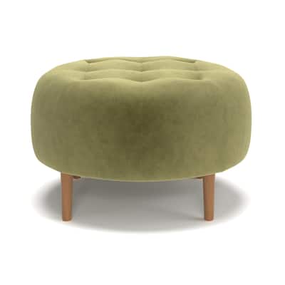 Bloomfield Round Velvet Ottoman
