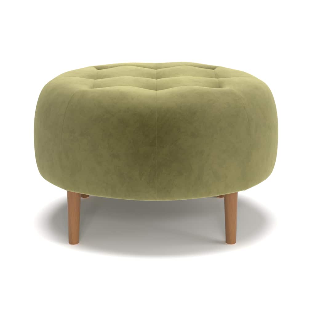 Bloomfield Round Velvet Ottoman