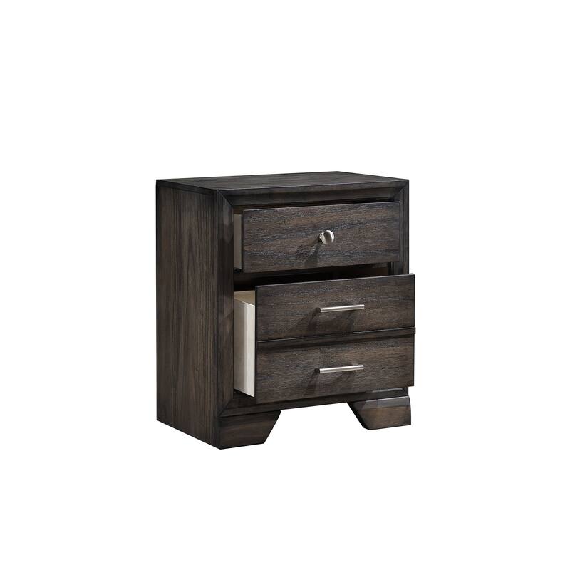 Ayla 5 Piece Gray Storage Fabric Platform Bedroom Set
